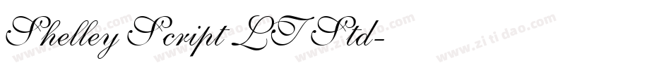Shelley Script LT Std字体转换